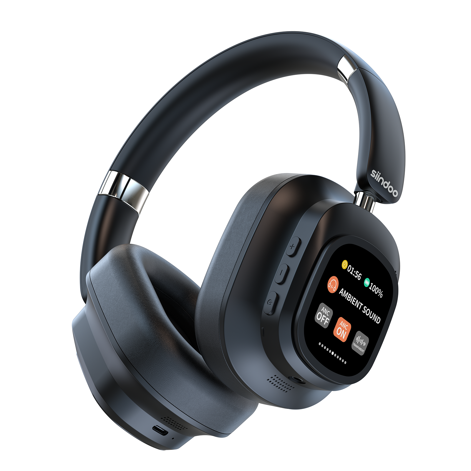 Wireless Headphone, Hybrid ANC Headphones, Multi Magnetic Touch Control, LED Display, Long Battery