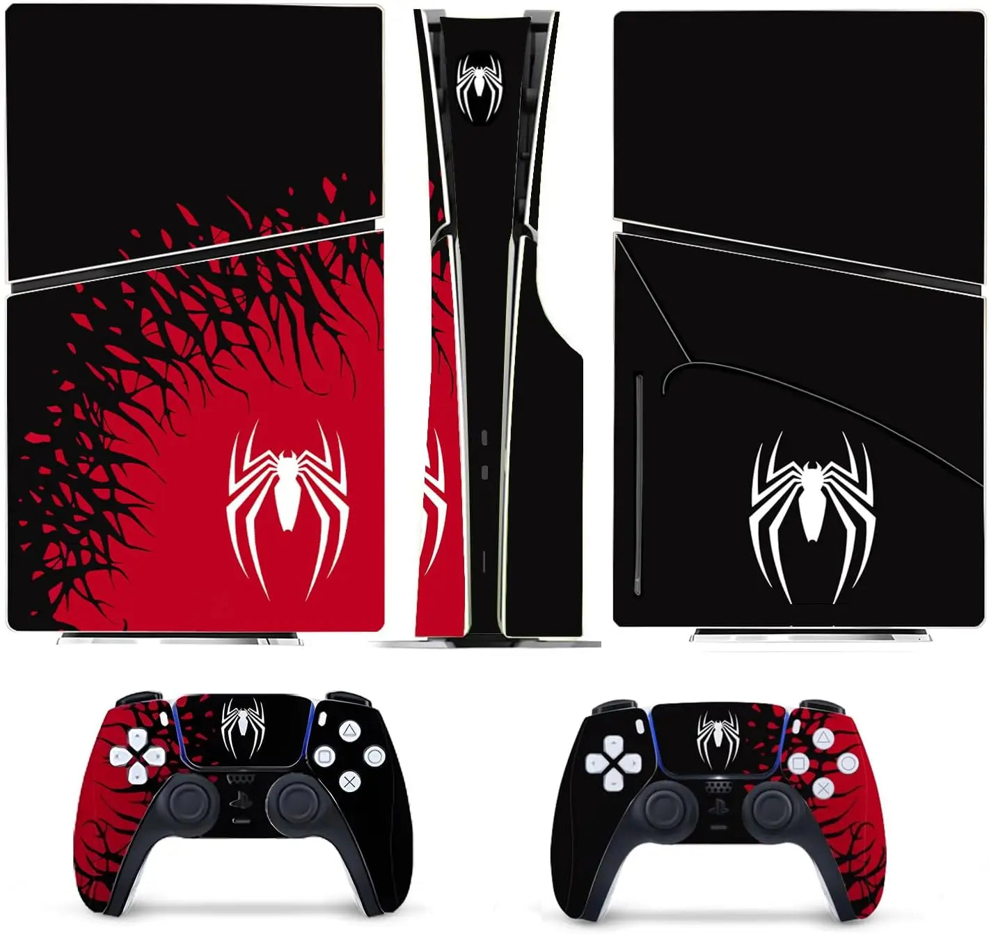 Vinyl Cover Skins For Playstation 5 Slim Console Superhero Skin Wraps Set For PS5 Disc Edition Cont 1