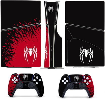 Vinyl Cover Skins For Playstation 5 Slim Console Superhero Skin Wraps Set For PS5 Disc Edition Cont 1