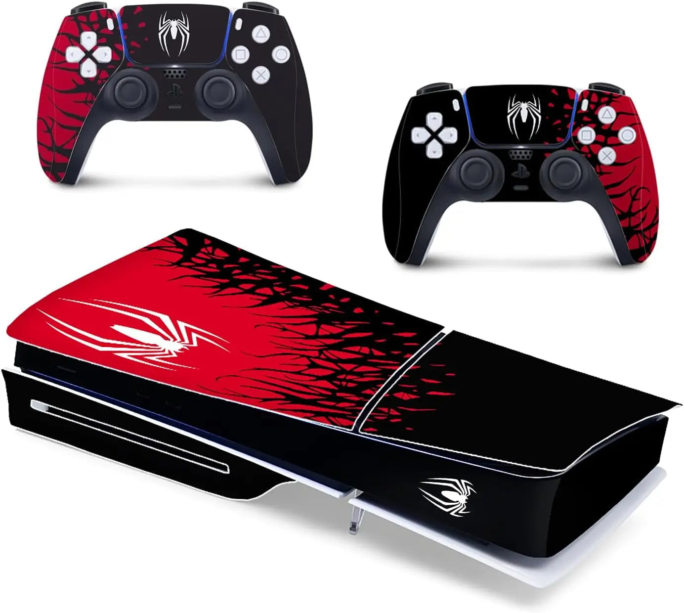 Vinyl Cover Skins For Playstation 5 Slim Console Superhero Skin Wraps Set For PS5 Disc Edition Cont 2