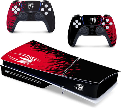 Vinyl Cover Skins For Playstation 5 Slim Console Superhero Skin Wraps Set For PS5 Disc Edition Cont 2