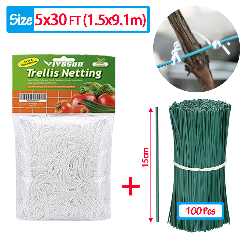 HeavyDuty Garden Climbing Net Trellis Plant Support Stand For Flowers Vegetables  Vine Orchard Gard