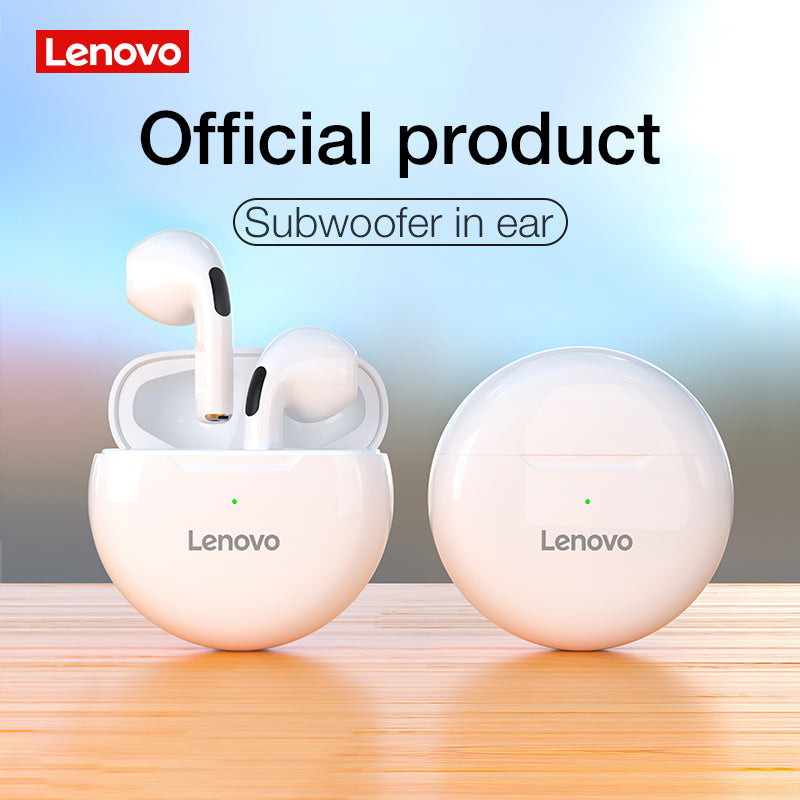 Lenovo LivePods HT38 TWS Earbuds, Mini Wireless Bluetooth Earphone with Mic, Stereo Waterproof Headphones for Xiaomi