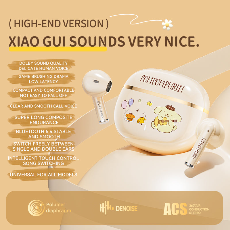 Wireless Bluetooth Headset HiFi Lossless Audio, Lightweight Earbuds, HD Voice Call, Touch Control, Compact Fit