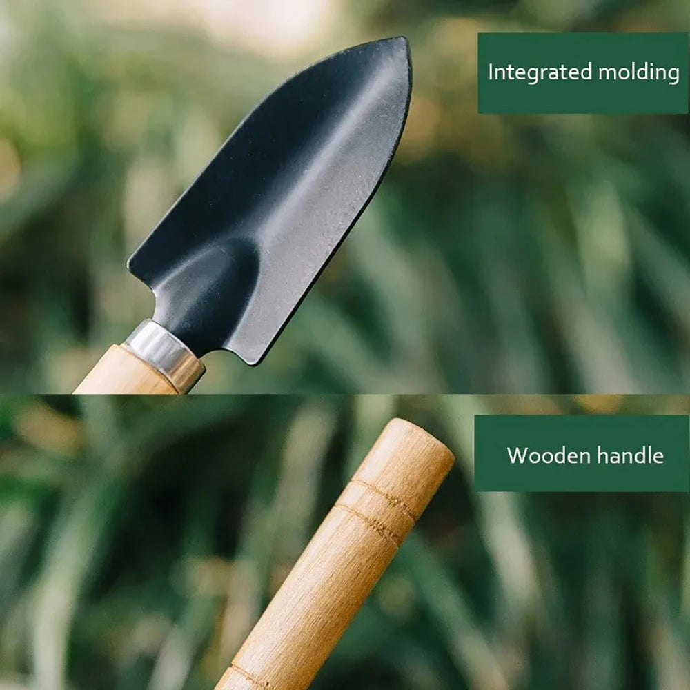 3Piece Mini Garden Tool Set Heavy Duty Small Shovel Trowel  Rake For Flower Pots Cactus Vegetables  4