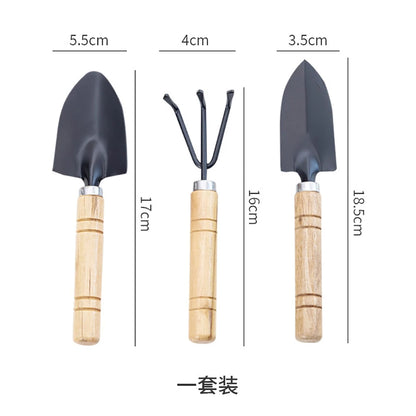 3Piece Mini Garden Tool Set Heavy Duty Small Shovel Trowel  Rake For Flower Pots Cactus Vegetables  5