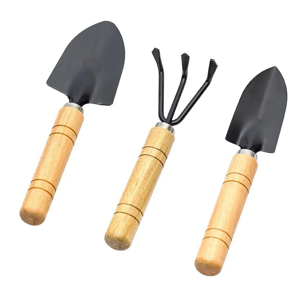 3Piece Mini Garden Tool Set Heavy Duty Small Shovel Trowel  Rake For Flower Pots Cactus Vegetables  6