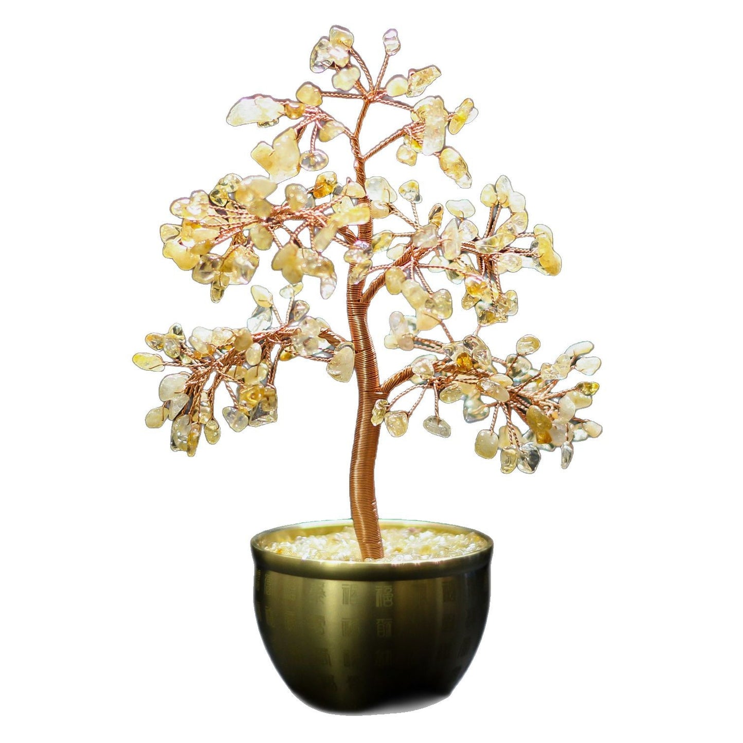 Lucky Abundance Crystal Feng Shui Tree, Wealth Attracting Prosperity Decor for Desk, Home & Office Feng Shui Money Tree
