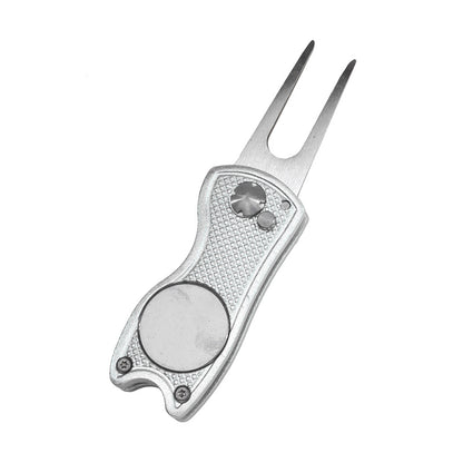 Foldable Golf Divot Repair Tool With Groove Cleaner  Compact Fork Training Aids For Golfers 14