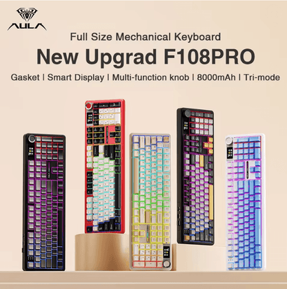 AULA F108 Pro Wireless Mechanical Keyboard with TFT Display