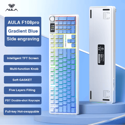 AULA F108 Pro Wireless Mechanical Keyboard With TFT Display 1