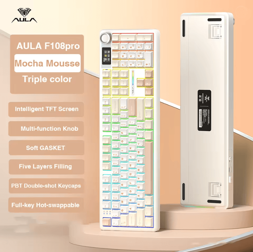 AULA F108 Pro Wireless Mechanical Keyboard With TFT Display 2