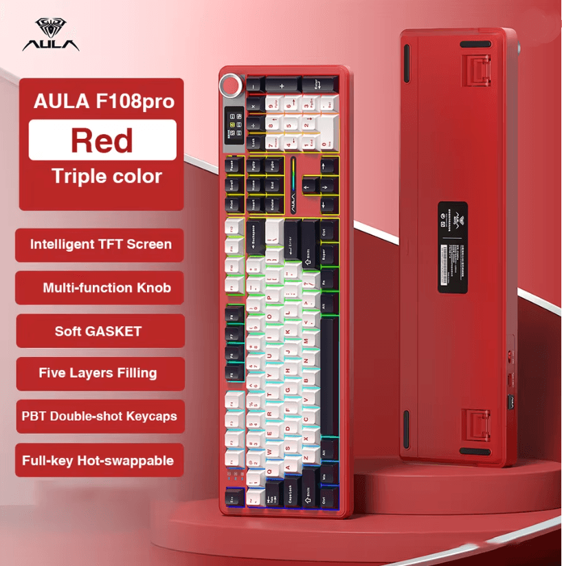 AULA F108 Pro Wireless Mechanical Keyboard With TFT Display 3