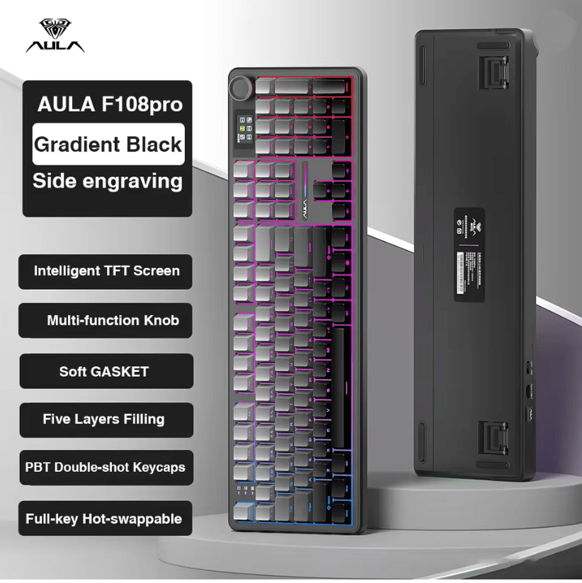 AULA F108 Pro Wireless Mechanical Keyboard With TFT Display 4