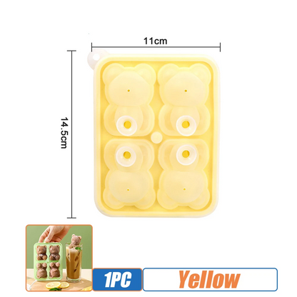 BearShaped Silicone Ice Cube Mold BPAFree Freezer Ice Trays For Smoothies Baby Food  Drinks 7