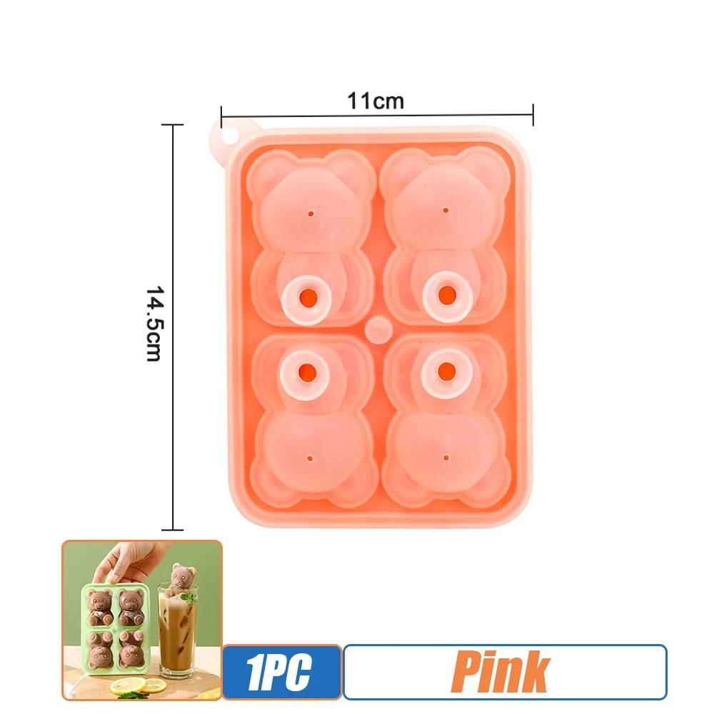 BearShaped Silicone Ice Cube Mold BPAFree Freezer Ice Trays For Smoothies Baby Food  Drinks 9