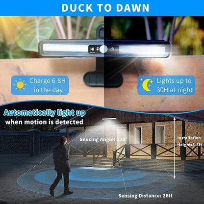 Clip On Solar Motion Sensor Light With 36 LEDs Waterproof Outdoor Security 2