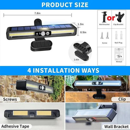Clip On Solar Motion Sensor Light With 36 LEDs Waterproof Outdoor Security 4