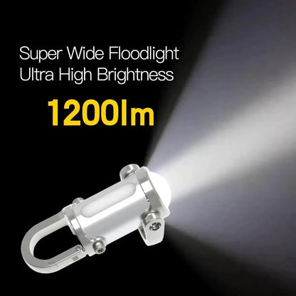 Outdoor Mini Flashlight with 1200 Lumen Brightness Rechargeable Type C Waterproof Keychain Light