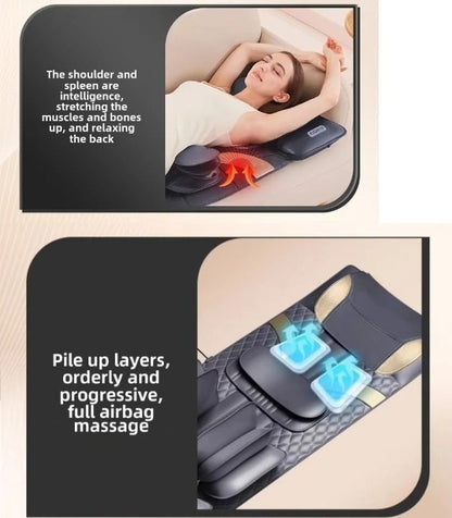 Full Body Vibration Airbag Massage Mat With Heated Neck And Lumbar Traction 3