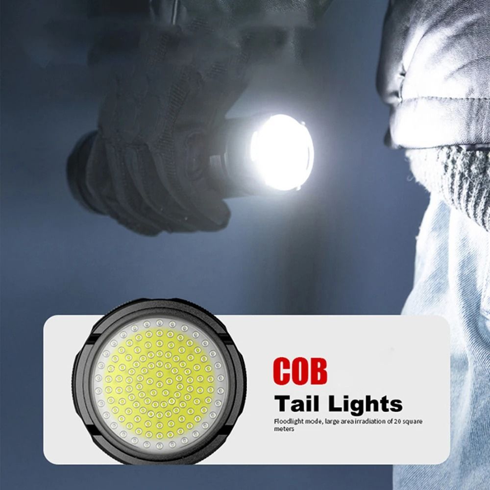 Long Range Rechargeable Tactical Flashlight With 15000 MAh Battery And Zoom Beam 4