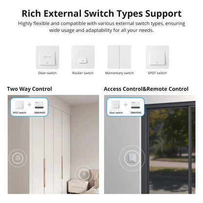Mini Zigbee Smart Light Switch With Remote Control And Relay Detach Function 1