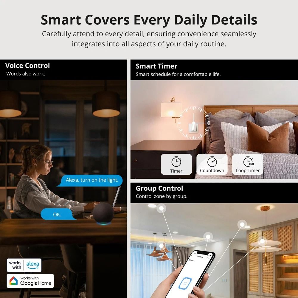 Mini Zigbee Smart Light Switch With Remote Control And Relay Detach Function 2