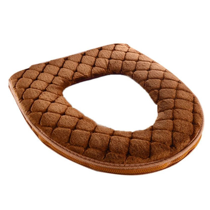Plush Washable Toilet Seat Cover Cushion O Shape Warm Soft Lid Pad 7
