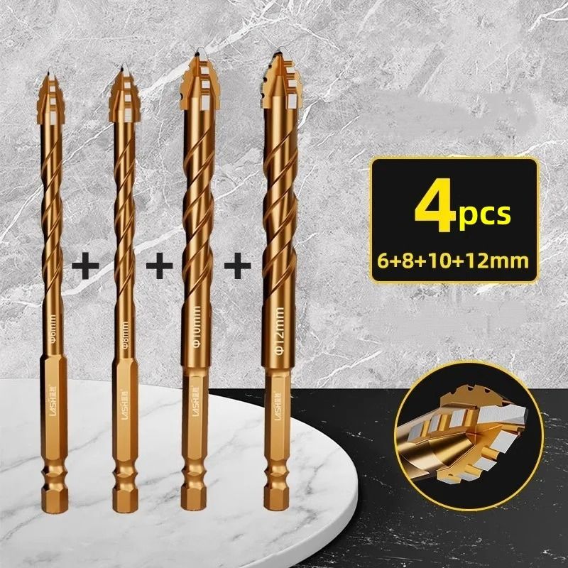 Four Blade Serrated Drill Bit For Tile And Concrete 7