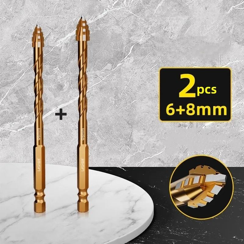 Four Blade Serrated Drill Bit For Tile And Concrete 10