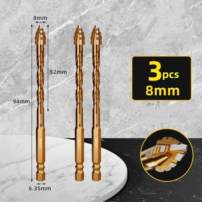 Four Blade Serrated Drill Bit For Tile And Concrete 15