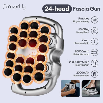 High Intensity Percussion Massager With 24 Attachments And Adjustable Speed 1