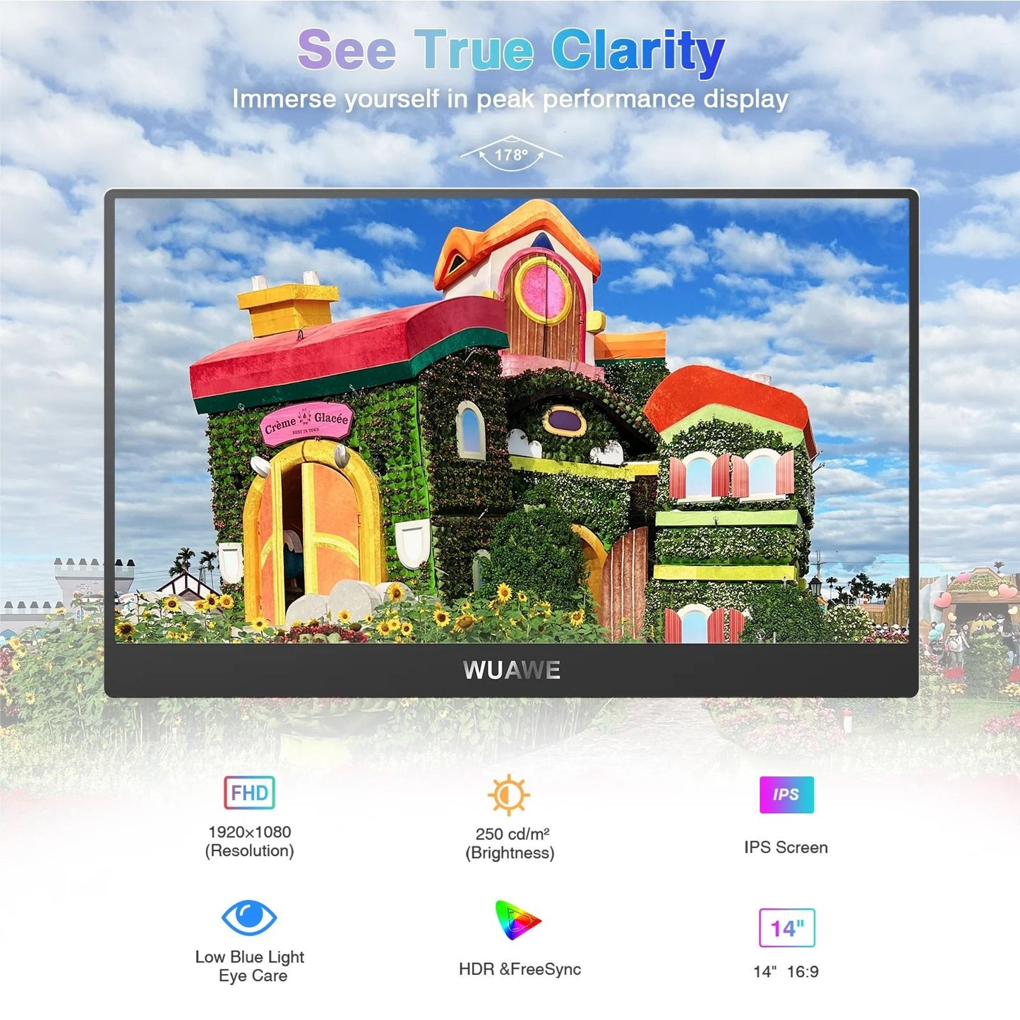 14 Inch Full HD Portable Monitor With USBC And HDMI 3
