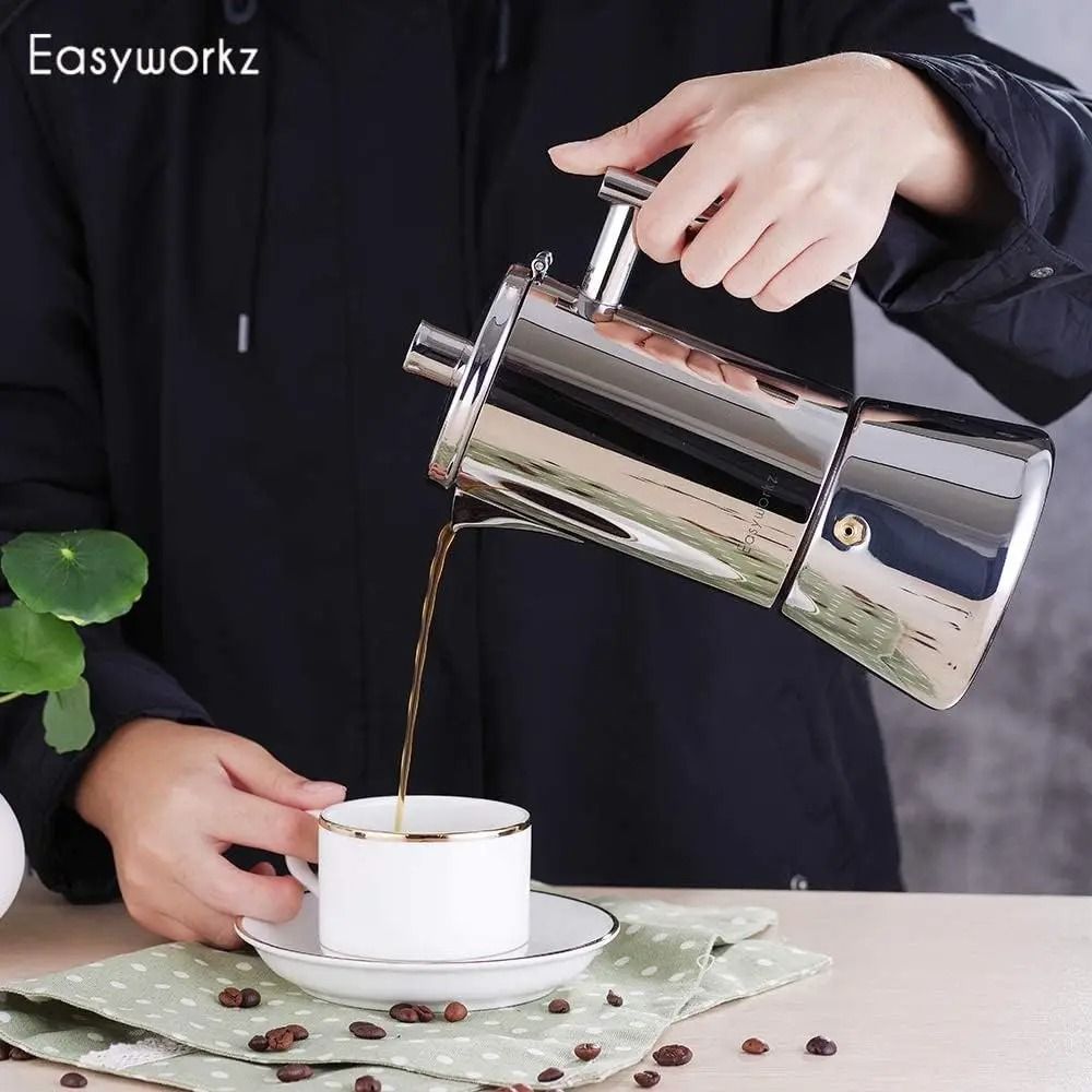 Stainless Steel Stovetop Espresso Maker Moka Pot 2