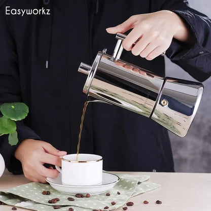 Stainless Steel Stovetop Espresso Maker Moka Pot 2