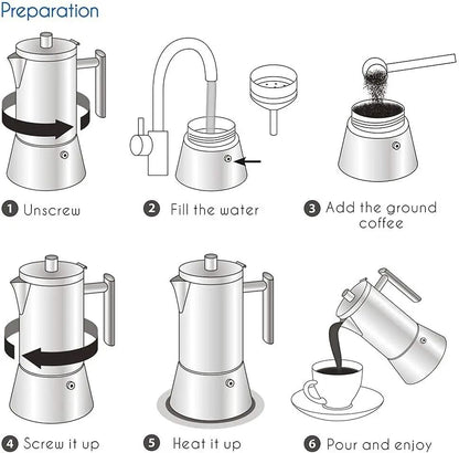 Stainless Steel Stovetop Espresso Maker Moka Pot 3