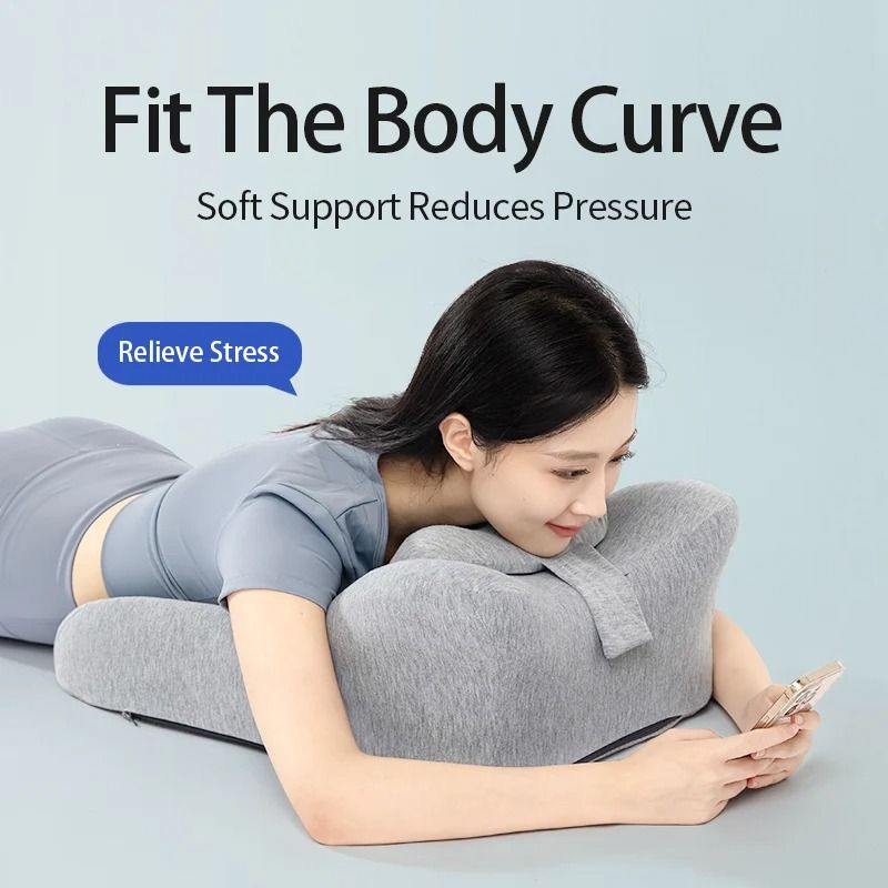 Multifunctional Prone Sleeping Pillow For Lying Face Down On Bed Or Sofa With Ergonomic Support Des 1