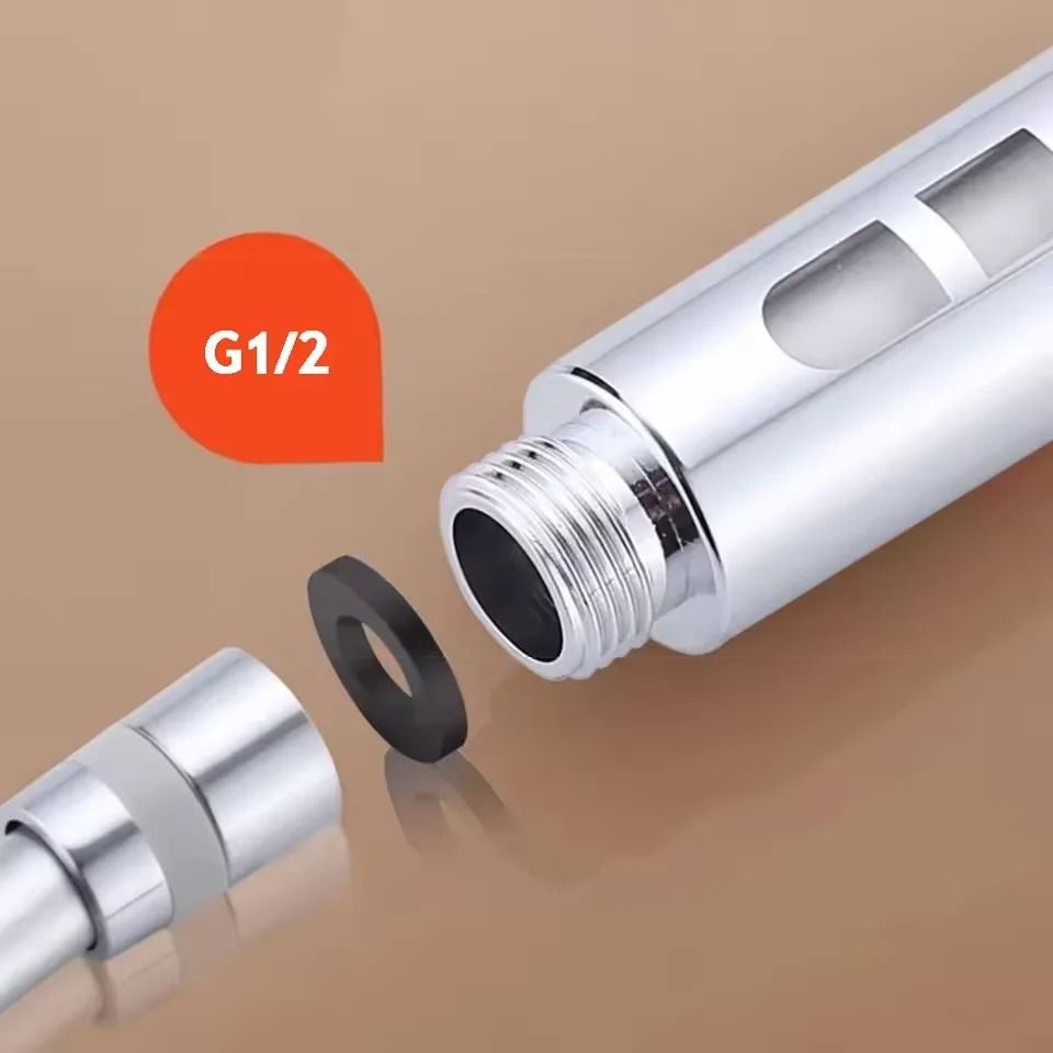 High Pressure Handheld Shower Head With 5 Spray Modes And One Button Water Stop For Bathroom Use 5