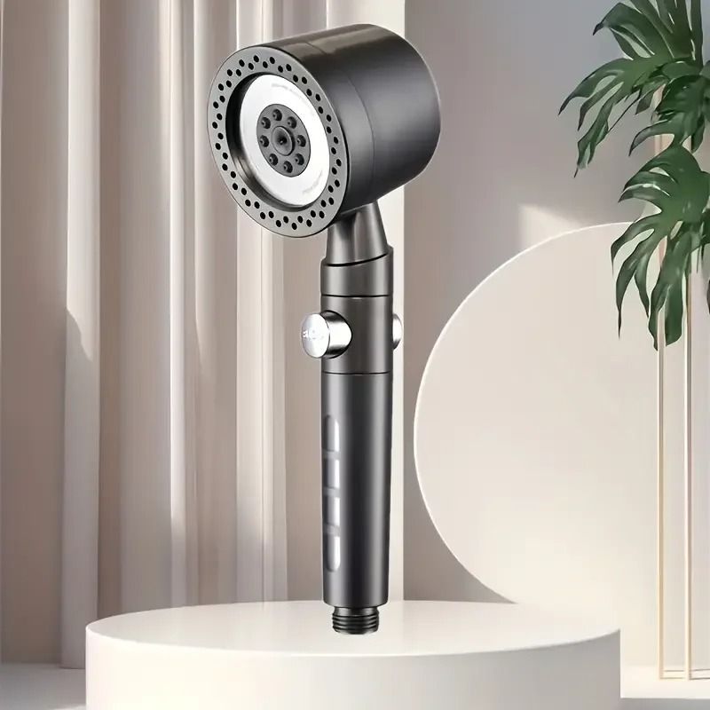 High Pressure Handheld Shower Head With 5 Spray Modes And One Button Water Stop For Bathroom Use 6