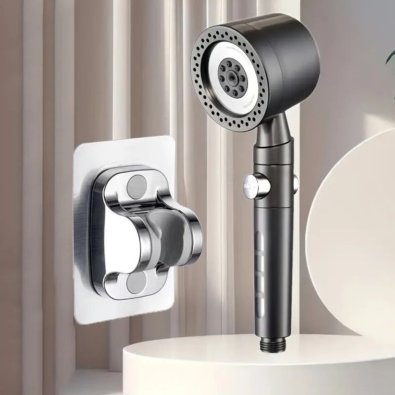 High Pressure Handheld Shower Head With 5 Spray Modes And One Button Water Stop For Bathroom Use 16