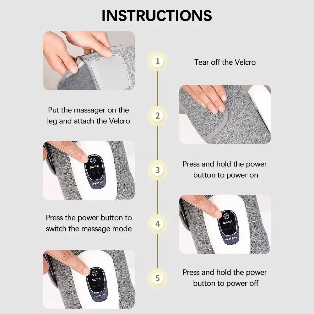 Wireless Electric Leg Massager With 360 Degree Air Compression For Calf Relaxation And Circulation  4