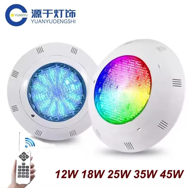 LED RGB Underwater Swimming Pool Light with Remote Control and Multiple Watt Options AC12V Waterproof IP68