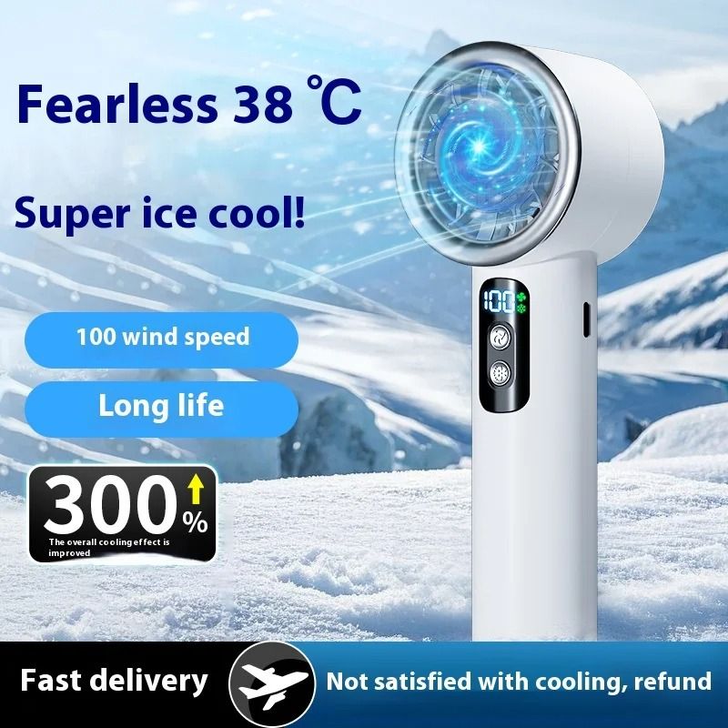 Portable Turbo Mini Fan With Ice Compress Function And Adjustable 3 Speed Settings For Personal Coo 5