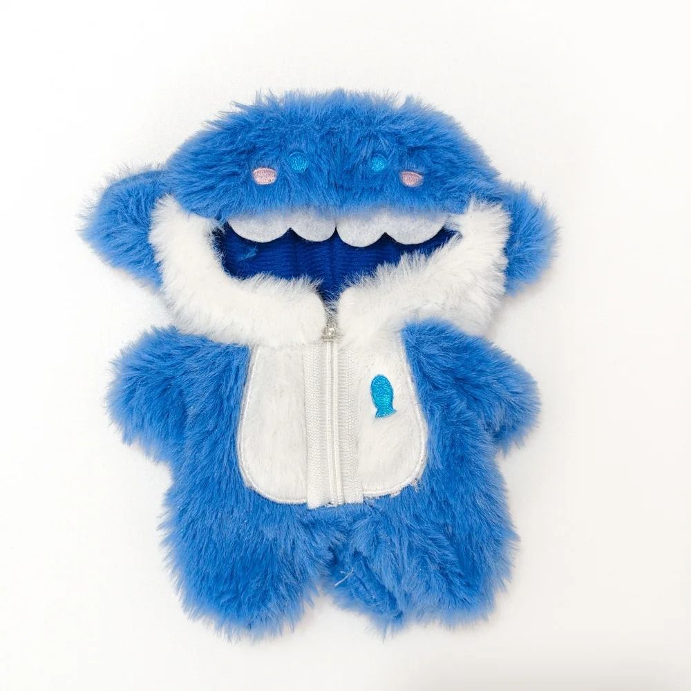 Kawaii Shark Onesie Outfit For Labubu Idol V1 V2 Mini Dolls Plush Clothing Accessory 6