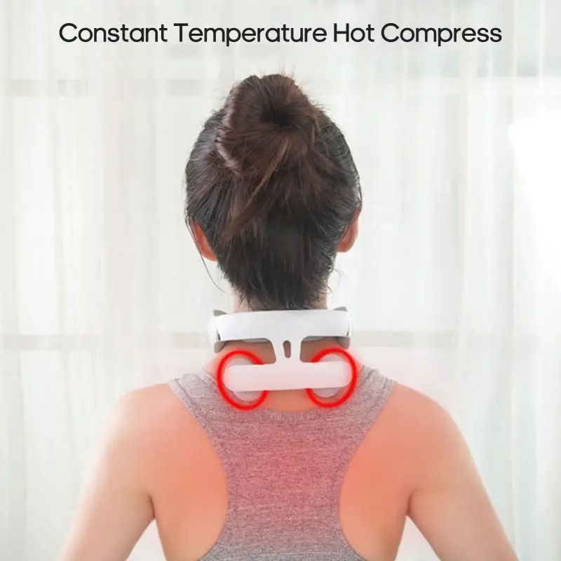 4 Head USB Rechargeable Neck Massager With Voice Guidance And Heating Function For Cervical Relief 2