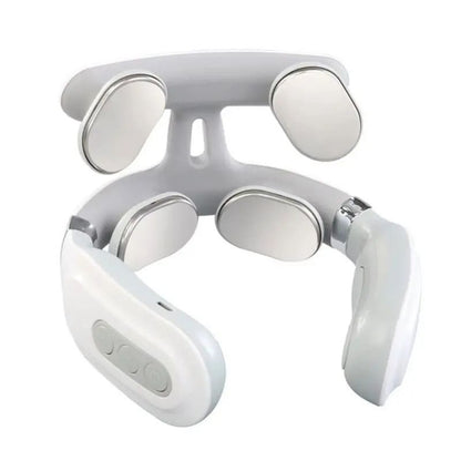 4 Head USB Rechargeable Neck Massager With Voice Guidance And Heating Function For Cervical Relief 6