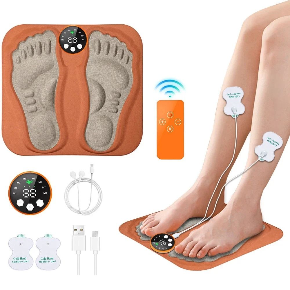3D Smart Foot Massage Pad with RF Remote and 8 Modes for Muscle Relaxation and Circulation Support