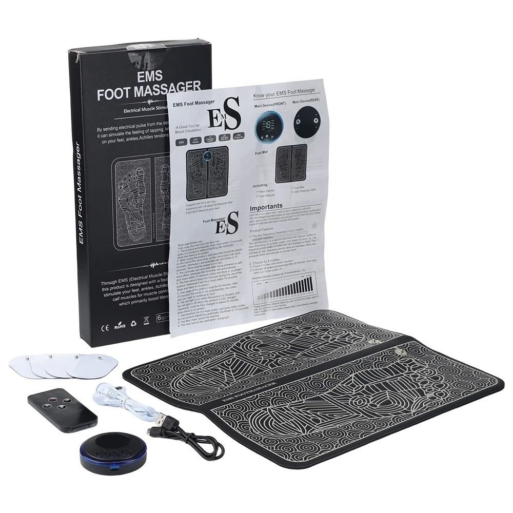 3D Smart Foot Massage Pad With RF Remote And 8 Modes For Muscle Relaxation And Circulation Support 7
