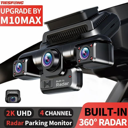TiESFONG i7Pro 4CH GPS Dash Cam with 4K Front and 3x1080P Cameras WiFi DVR 360 Coverage and 24H Parking Mode