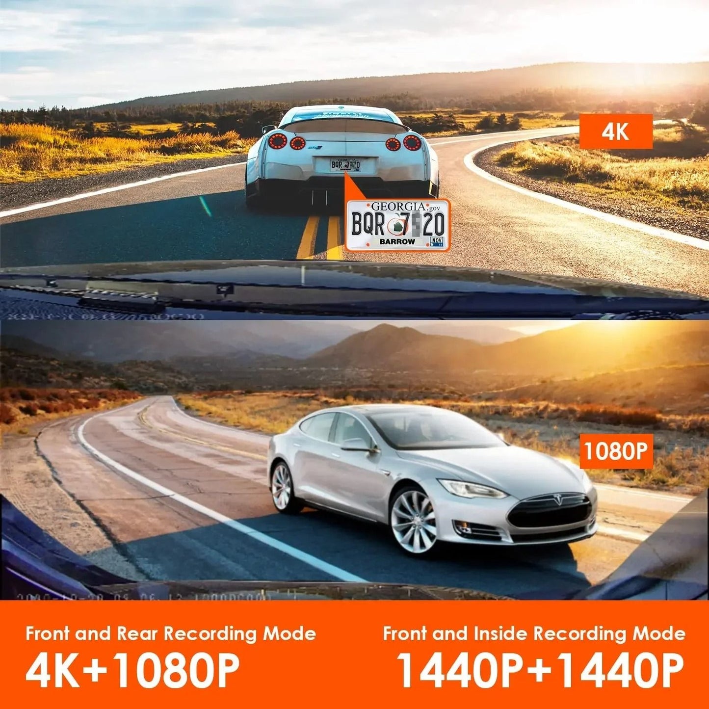 3 Channel 4K Dash Cam With Inside And Rear Lens GPS Video Recorder And UHD Camcorder For Full Vehic 2